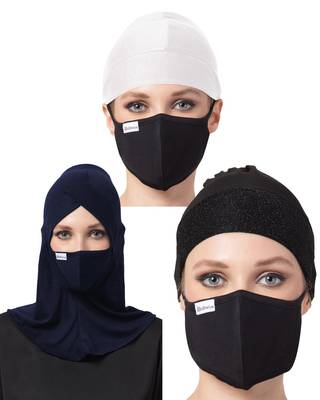 6 Pcs Set-Under Hijab Cap and Mask Combo 1