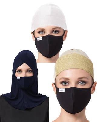 6 Pcs Set-Under Hijab Cap and Mask Combo 1