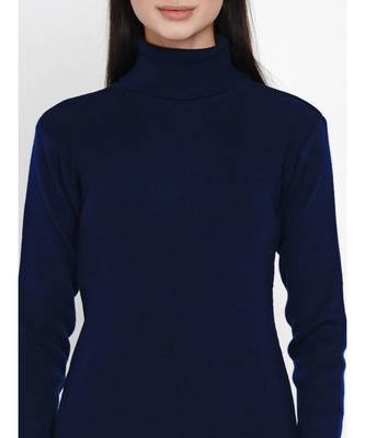 women winter navy high neck sweater 6