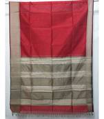 RED  woven cotton silk saree with blouse