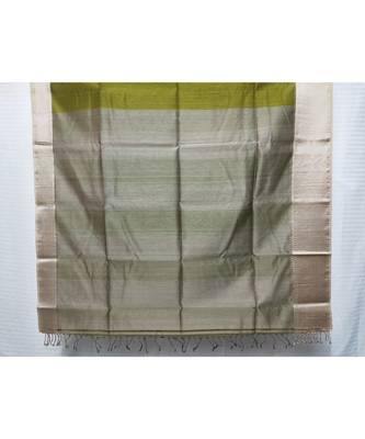 MEHNDI  woven cotton silk saree with blouse 2