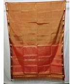 GOLDEN  woven cotton silk saree with blouse