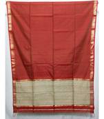 RED  woven cotton silk saree with blouse