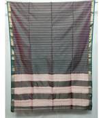 GREY  woven cotton silk saree with blouse
