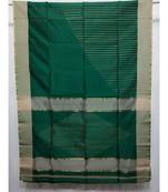 GREEN  woven cotton silk saree with blouse