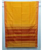 GOLDEN  woven cotton silk saree with blouse