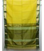 LEMON  woven cotton silk saree with blouse