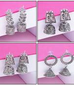 Oxidised Wedding  Traditional jhumki Earring For Women Girl Set 4