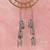 Exclusive Party Wear Silver Black Multi Drop Designer Earrings For Women Girl