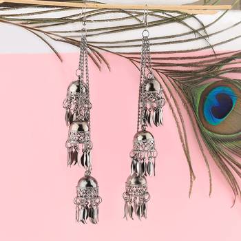 Exclusive Party Wear Silver Black Multi Drop Designer Earrings For Women Girl 3