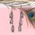 Exclusive Party Wear Silver Black Multi Drop Designer Earrings For Women Girl