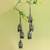 Exclusive Party Wear Silver Black Multi Drop Designer Earrings For Women Girl