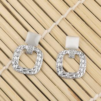 Fashion Silver Plated Diamond Dangle Earring For Women Girl 4