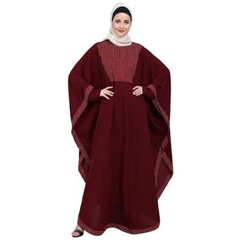 Indo Classic Kaftan- Maroon 1
