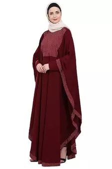 Indo Classic Kaftan- Maroon