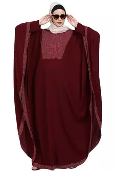 Indo Classic Kaftan- Maroon