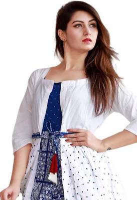 Attractive Woman Rayon Kurti with small shrug 2