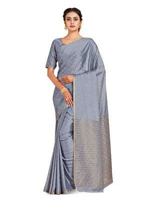 blue hand woven crepe saree with blouse 1
