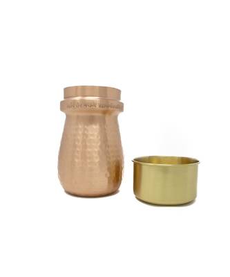 Copper Carafe with Brass Lid 2