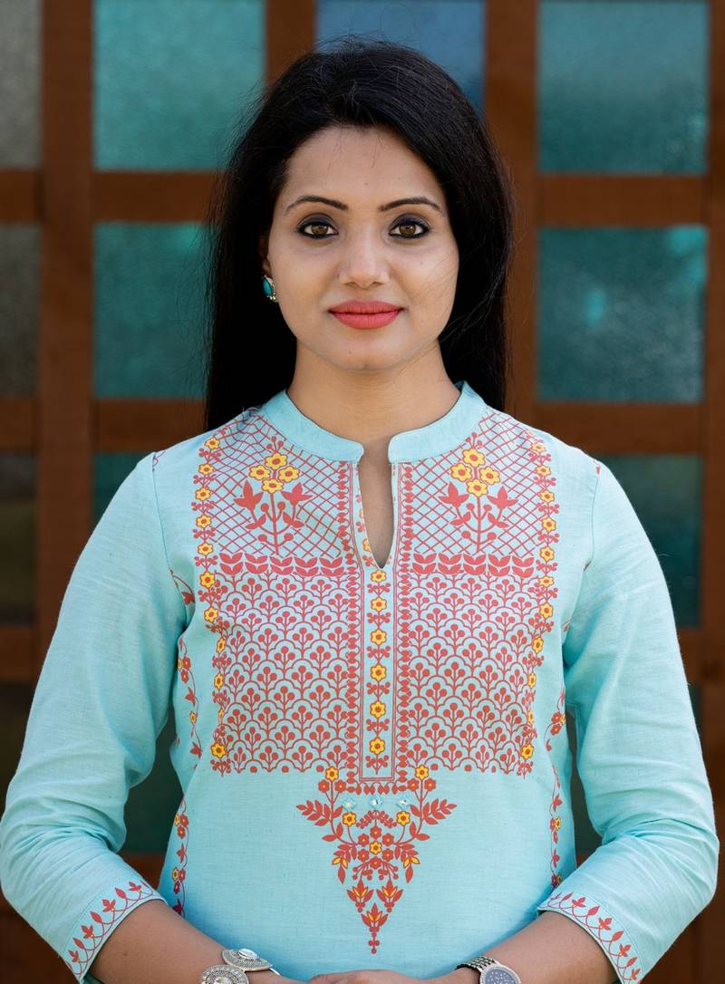 Addiction Turqouise Cotton Flex Straight Kurta With Pant