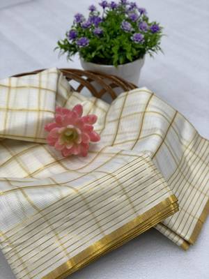 Dhwaja Exports Presents White Banarasi Silk Zari Woven Work Traditional Saree 1
