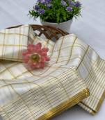 Dhwaja Exports Presents White Banarasi Silk Zari Woven Work Traditional Saree