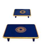 Home Decorative Wooden Pooja Chowki Diwali decorations Pata End Table Footstools Xmas Gifts 