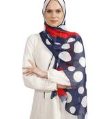JSDC Occasion Wear Georgette Polka Dot Printed Hijab Scarf Dupatta For Women