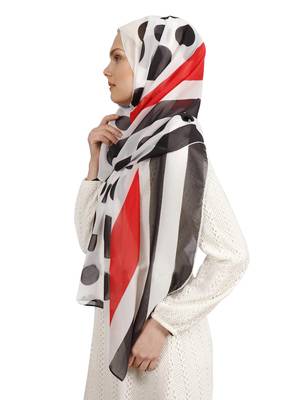 JSDC Polka Dot Strips Printed Long Scarf Hijab For Women 3