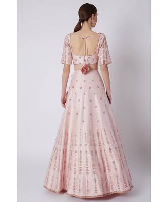 Pink Floral lehenga 3