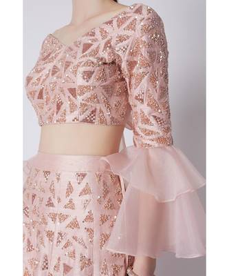 Rose pink lehenga 2