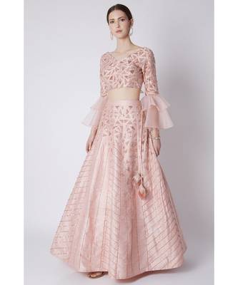 Rose pink lehenga 1