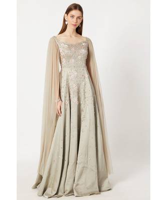 Olive green gown 1