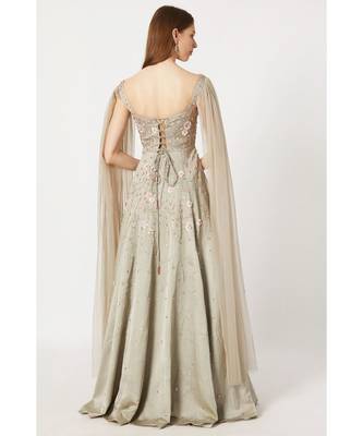 Olive green gown 2