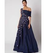 navy blue gown