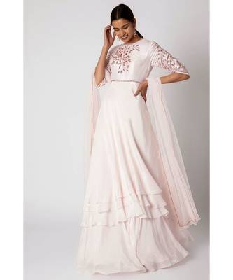baby pink anarkali 1