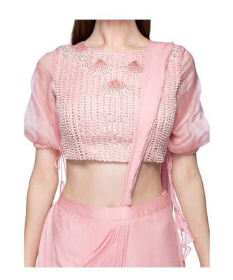 Rose Pink Saree Set 2