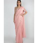 Rose Pink Saree Set