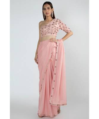 Rose Pink Saree Set 2