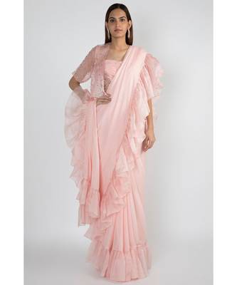 Baby Pink Saree 1