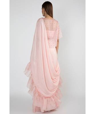 Baby Pink Saree 3