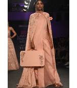 Rose Pink Cape Saree