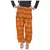 Orange Jaipuri Printed Cotton Free Size Pyjama