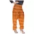 Orange Jaipuri Printed Cotton Free Size Pyjama