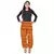 Orange Jaipuri Printed Cotton Free Size Pyjama