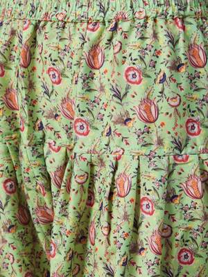 Green floral print rayon salwar 4