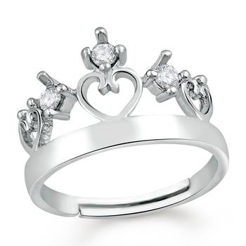 White cubic zirconia rings 1