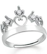 White cubic zirconia rings