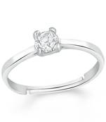 White cubic zirconia rings