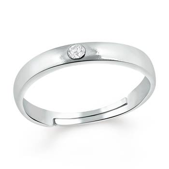 White cubic zirconia rings 1